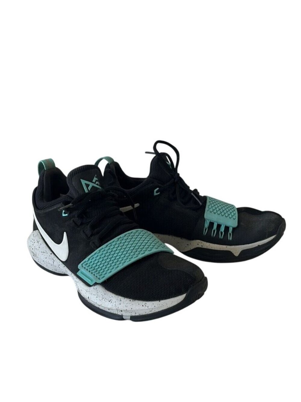 Nike PG 1 Paul George 878627-002 Men's Black Light Aqua Basketball Shoes Size7.5